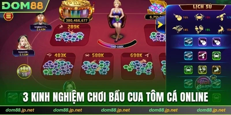 3 kinh nghiệm chơi Bầu Cua Việt Tôm Cá tối ưu chiến thắng